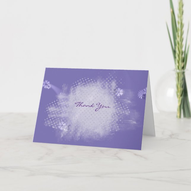 silver diamond abstract thank you card (Front)
