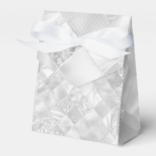 Silver Diamond Pattern Favour Box