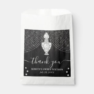 Silver Diamond Perfume Bottle Sweet Sixteen Favour Bags
