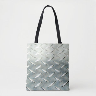 Silver Diamond Plate photo on a tote bag