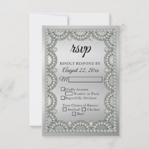 Silver   Diamond Wedding   Anniversary RSVP