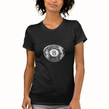 Silver Disco Ball, 8 Ball Motif, Cool Retro Style