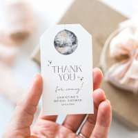Silver Disco Ball Bridal Shower Thank You