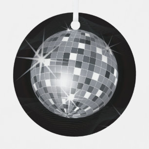 silver disco ball christmas tree decoration