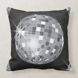 silver disco ball cushion