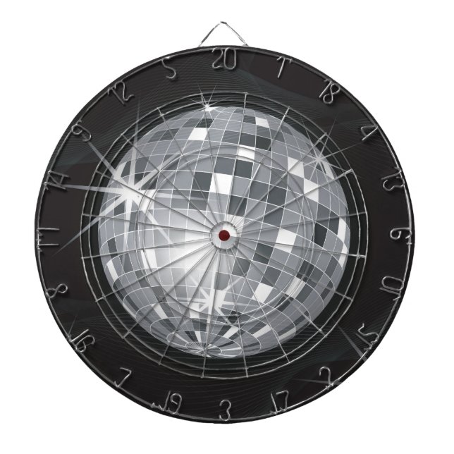 silver disco ball dartboard (Front)