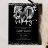Silver Disco Ball Glitter 50th Birthday Party