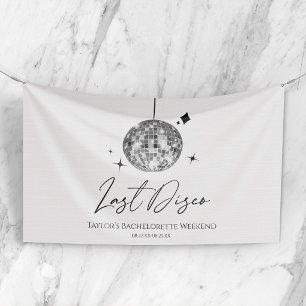 Silver Disco Ball Last Disco Bachelorette Party Banner