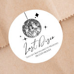 Silver Disco Ball Last Disco Bachelorette Party Classic Round Sticker<br><div class="desc">These are Silver Disco Ball Last Disco Bachelorette Party Favour Stickers!</div>