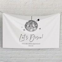 Silver Disco Ball Let's Disco Birthday Party