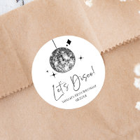 Silver Disco Ball Let's Disco Birthday Party