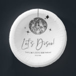 Silver Disco Ball Let's Disco Birthday Party Paper Plate<br><div class="desc">These are Silver Disco Ball Let's Disco Birthday Party Paper Bowls!</div>