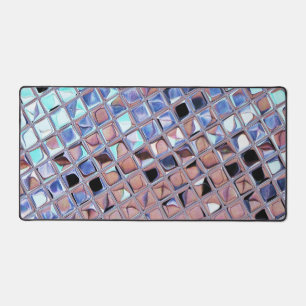 Silver Disco Ball Macro Retro Mirror Ball Photo Desk Mat