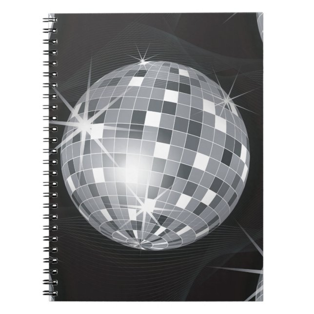 silver disco ball notebook (Front)
