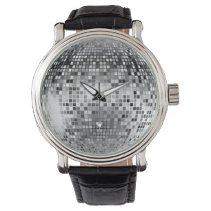 Silver Disco Ball Party Glamour Watch