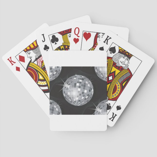 silver disco ball playing cards (Back)