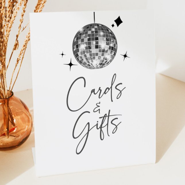 Silver Disco Ball Sign Cards and Gifts Sign (Creator Uploaded)