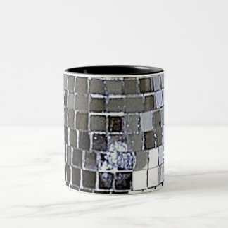 Silver Disco Ball Two-Tone Coffee Mug