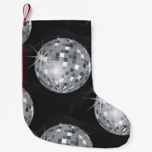 silver disco ball xmas christmas stocking