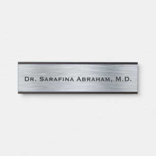 Silver Doctor Doctor's Door Sign Name Plate