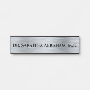 Silver Doctor Doctor's Door Sign Name Plate