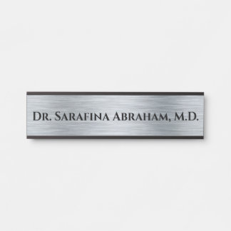 Silver Doctor Doctor's Door Sign Name Plate