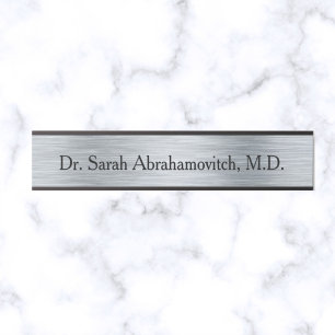 Silver Doctor Doctor's Office Door Sign