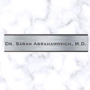 Silver Doctor Doctor's Office Door Sign Long Name