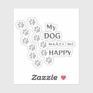 Silver Dog Paws black Background Print Pattern