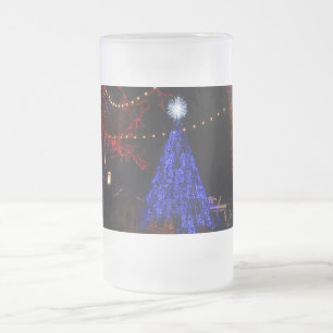 Silver Dollar City Christmas Frosted Glass Beer Mu Mug