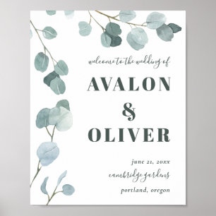 Silver Dollar Eucalyptus Wedding Poster