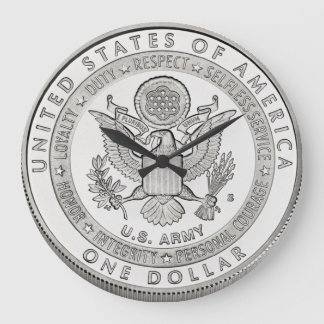 Silver Dollar Wall Clock