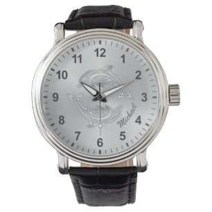 Silver Dolphins Monogram Coastal Watch