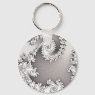 Silver Double Spiral Keychain
