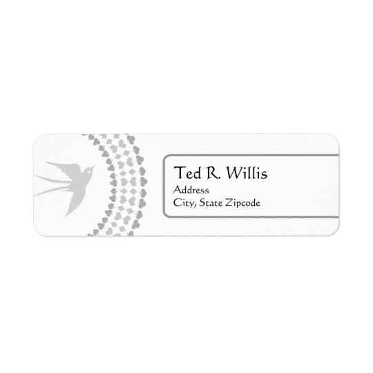 Silver Dove Religious Address Label