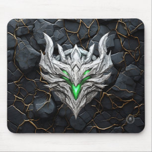 Silver Dragon Emblem Mouse Mat