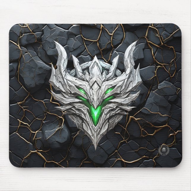 Silver Dragon Emblem Mouse Mat (Front)