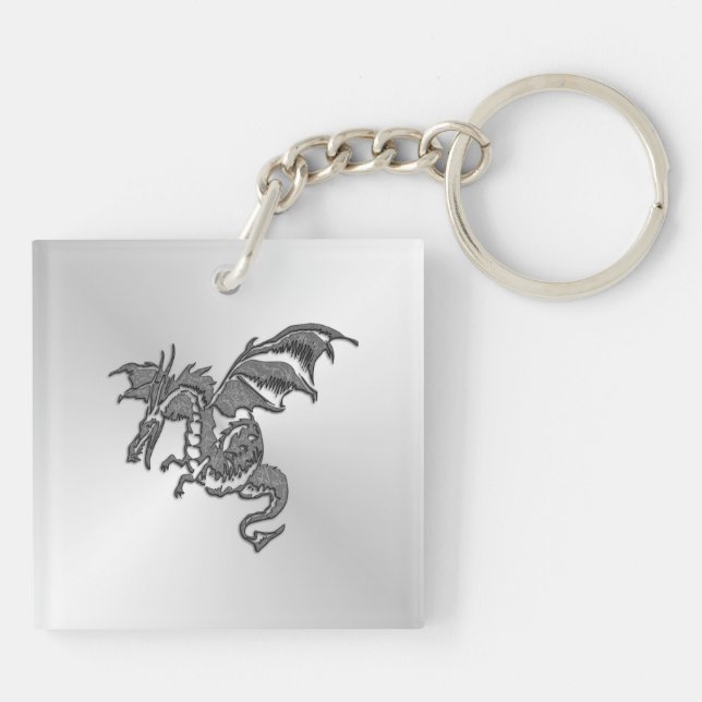Silver Dragon Key Ring (Back)