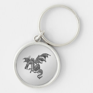 Silver Dragon Key Ring