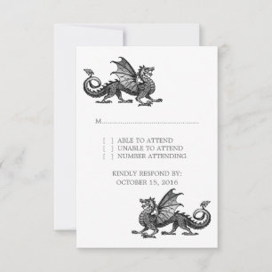 Silver Dragon Wedding Response Card