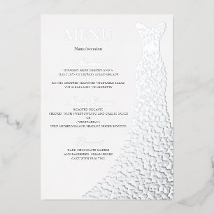 Silver Dress Birthday Party or Bridal Shower Menu