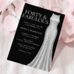 Silver Dress & Black Womans 40th Birthday Party Invitation<br><div class="desc">Silver Dress & Black Womans 40th Birthday Party Invitation

Plenty of different colours and variations - See our store below</div>