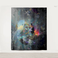 Silver Dress Priestess Occult Dark Witchy AI Art