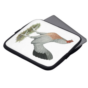 Silver Duckwing Game Hen Laptop Sleeve