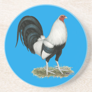 Silver Duckwing Gamecock Coaster