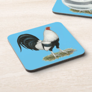 Silver Duckwing Gamecock Coaster