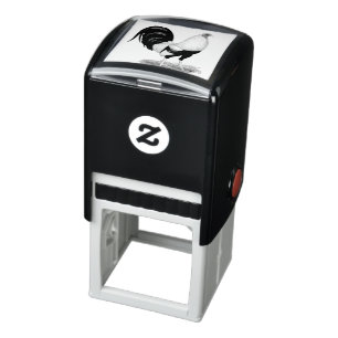 Silver Duckwing Gamecock Self-inking Stamp