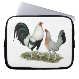 Silver Duckwing Gamefowl Laptop Sleeve
