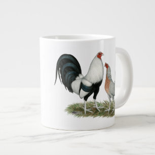 Silver Duckwing Gamefowl Large Coffee Mug