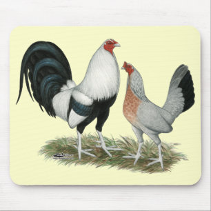 Silver Duckwing Gamefowl Mouse Mat